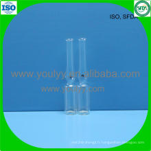 Ampoule en verre de type B, 1 ml, couleur claire